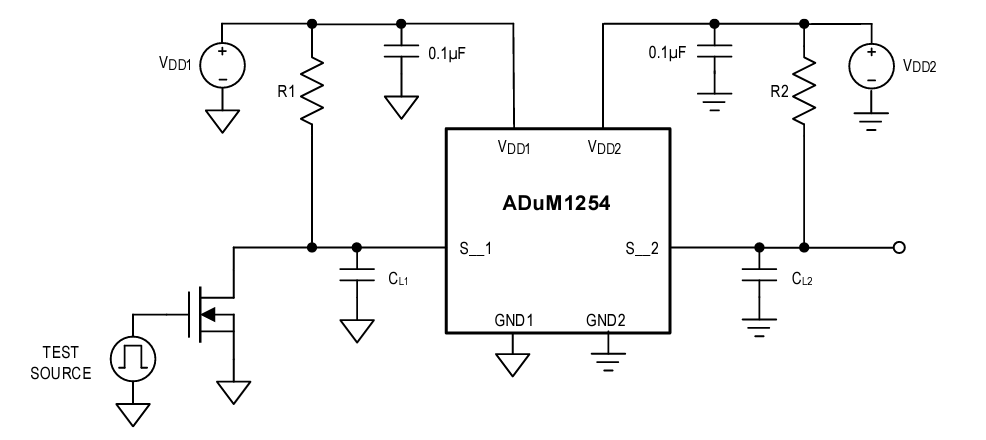 Blockdiagramm - Analog Devices Inc. ADuM1254 & ADuM1255 I2C-Isolatoren